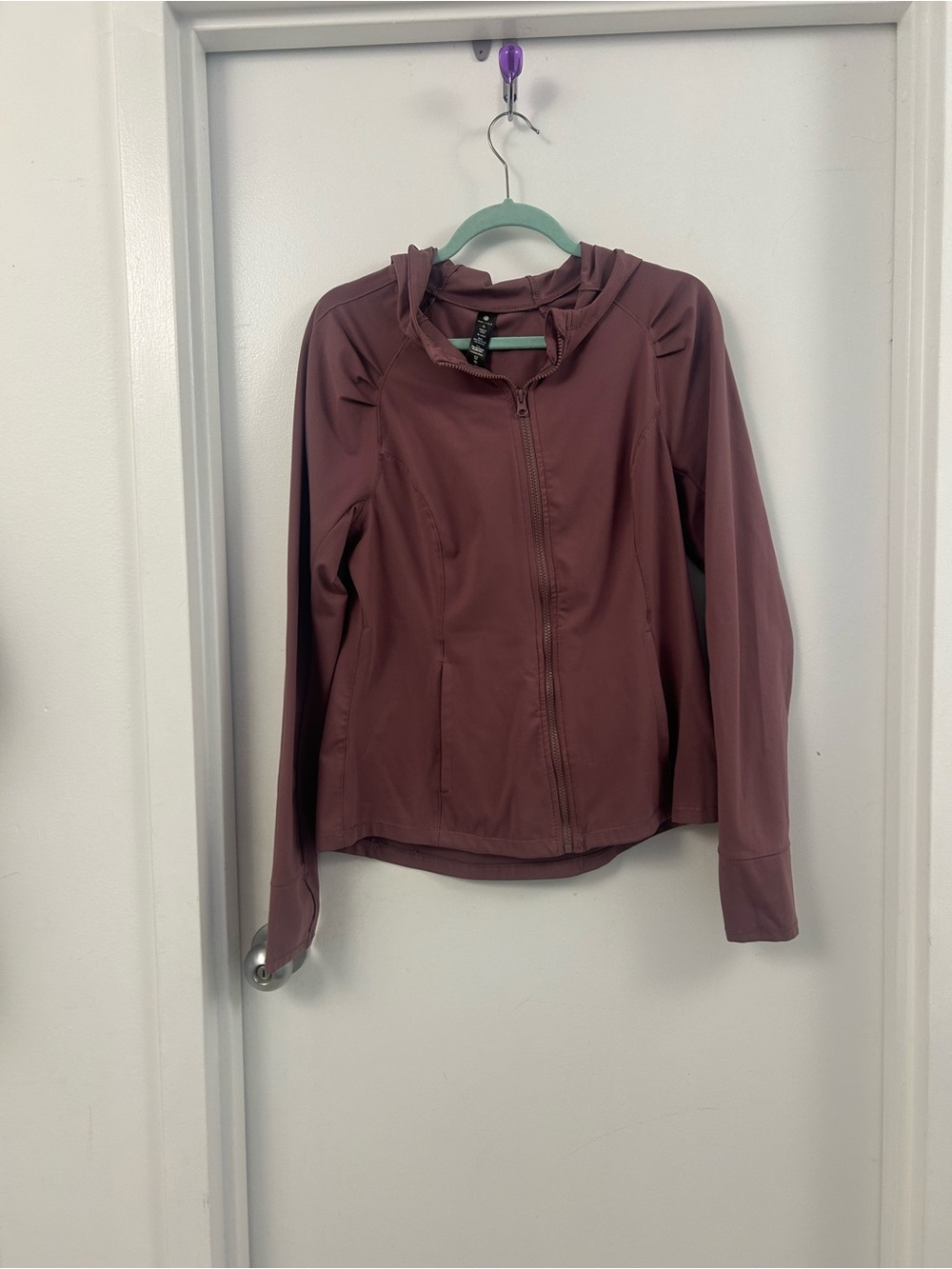 Yogalicious Mauve Hooded Zip-Up Active Jacket